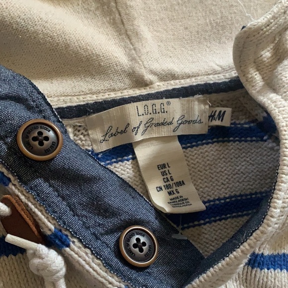 Mens striped knit sweater - Picture 2 of 2